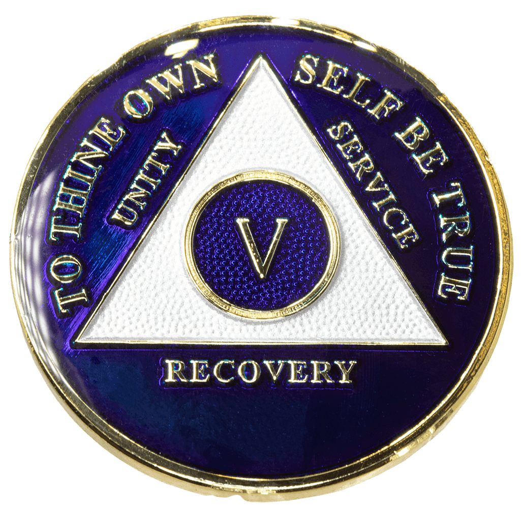 2 Month Wooden AA Medallions and Recovery Chips