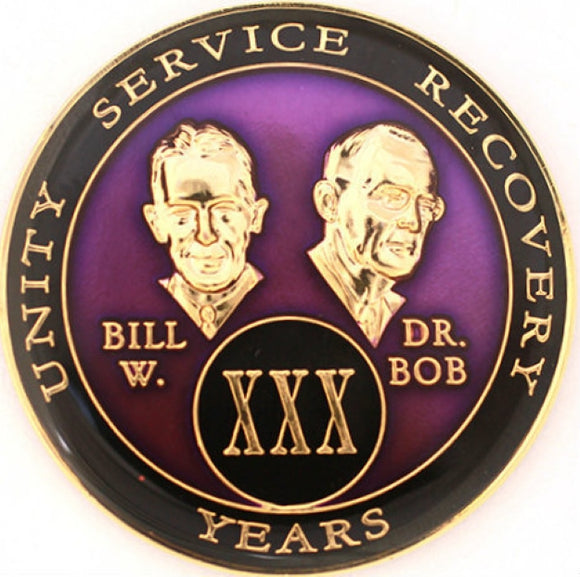 Purple Recovery Medallions