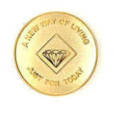 Premium NA Medallion Gold Plate Chip (1-40 Years)