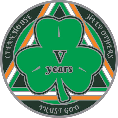 5 Year Big Lucky Irish Gaelic Coin AA Medallion Clearance