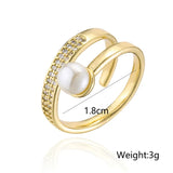 Short Spiral Pearl Serenity Ring™