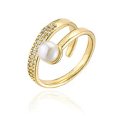 Short Spiral Pearl Serenity Ring™