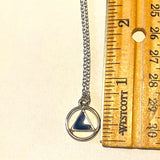 Blue AA Symbol Serenity Necklace