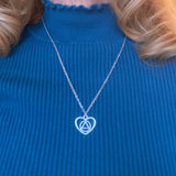 AA Symbol Heart Serenity Necklace
