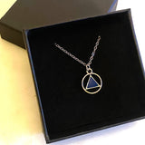 Blue AA Symbol Serenity Necklace