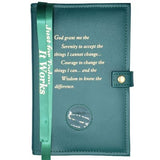 NA Double Book Cover for Basic Text & Guiding Principles w/Serenity Prayer & Medallion Slot