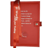 NA Triple Book Cover for Basic Text & Guiding Principles, It Works or Living Clean w/Serenity Prayer & Medallion Slot