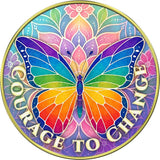 Courage to Change Butterfly Recovery Medallion