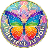 Courage to Change Butterfly Recovery Medallion