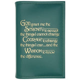AA Single Book Cover for Pocket/Mini AA Big Book, 12 & 12 or 24 Hours a Day w/Serenity Prayer
