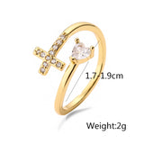Heart Cross Zircon Serenity Ring™