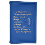 AA Single Book Cover for AA Hardcovers w/Serenity Prayer & Medallion Holder