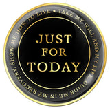 Skull NA Clean Time Medallion with Gold and White Crystals Years 1-20 & 25