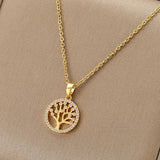 Tree of Life Serenity Necklace Gold