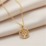 Tree of Life Serenity Necklace Gold