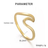 Ocean Wave Serenity Ring™ Gold