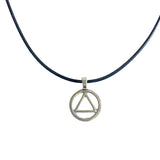 AA Circle Triangle Serenity Necklace