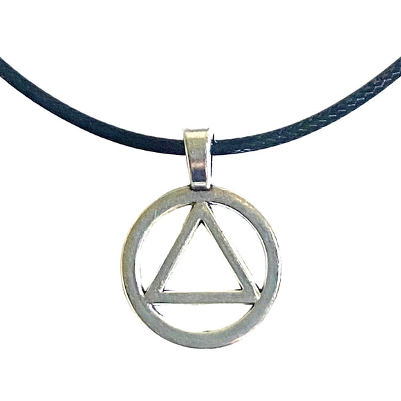 AA Circle Triangle Serenity Necklace