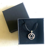 AA Circle Triangle Serenity Necklace