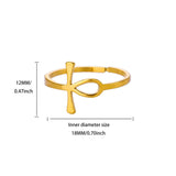 Ankh Cross Serenity Ring™ Gold