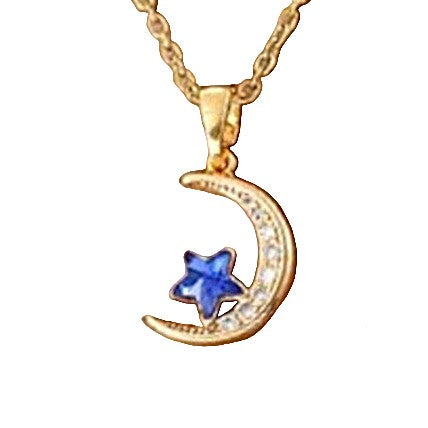 Moon and Star Serenity Necklace