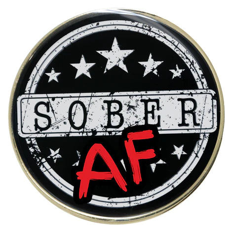 Sober AF Triplate AA Medallion