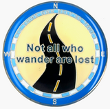 Not All Who Wander Are Lost-Compass AA Medallion 1-60yr