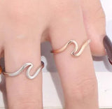 Serenity Ring™Wave Rings on models hand