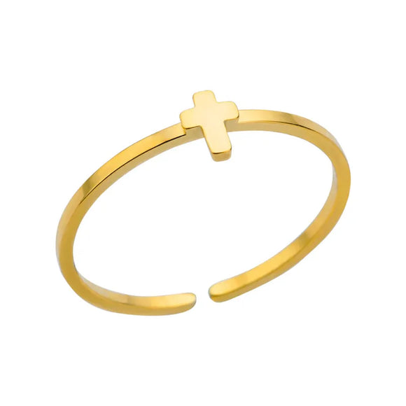 Petite Tiny Cross Serenity Ring™