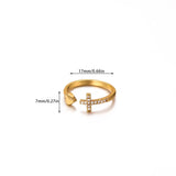 Open Heart Cross Serenity Ring™ Gold