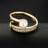 Short Spiral Pearl Serenity Ring™