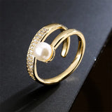 Short Spiral Pearl Serenity Ring™