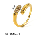 Short Spiral Zircon Serenity Ring™