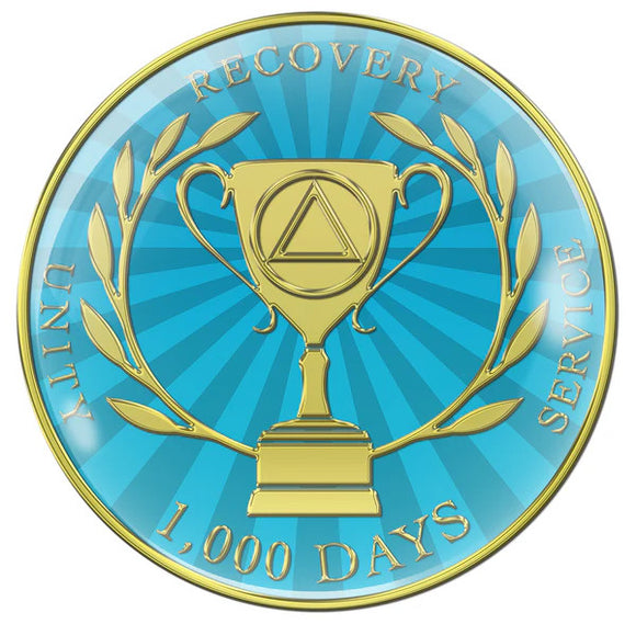 1,000 Days Sober Medallion