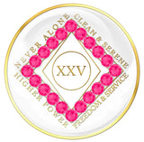 Clean Time NA Medallion White w/Neon Pink Yrs 1-40