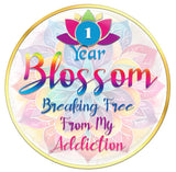 Blossom Triplate Sobriety Medallion in Years 1-10