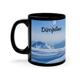 Discipline Motivational Black Mug