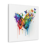 Rainbows and Butterflies Watercolor Canvas Art Print