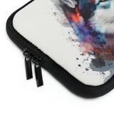 Husky Watercolor Abstract Laptop Sleeve