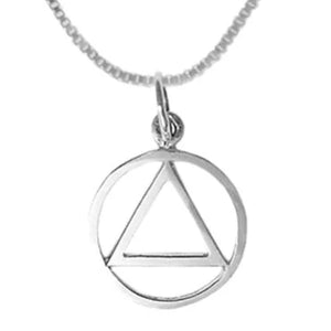 AA Necklace: AA Pendant with Chain - Sterling Silver at Your Serenity Store