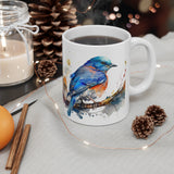 Blue Bird Watercolor Ceramic Mug