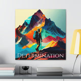 Determination Motivational Canvas Abstract Wall Art