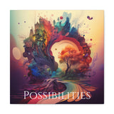 Possibilities Motivational Canvas Abstract Art