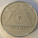 5 Year AA Anniversary Medallion Nickel Plate Clearance at Your Serenity Store