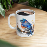 Blue Bird Watercolor Ceramic Mug