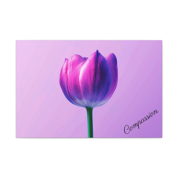 Compassion Motivational Canvas Art - Tulip