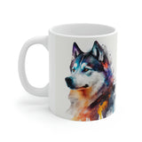 Husky Colorful Ceramic Mug 11oz