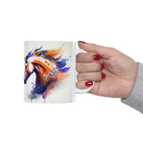 Broncos Watercolor Ceramic Mug