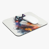 Husky Watercolor Abstract Mouse Pad (Rectangle)