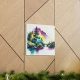 River Scene 1 Canvas Abstract Wall Art